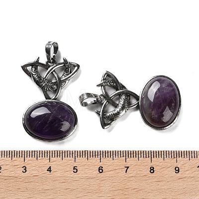 Natural Amethyst Pendants G-F777-02AS-08-1