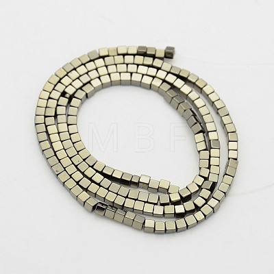 Cube Non-magnetic Synthetic Hematite Beads Strands G-D617-01B-1