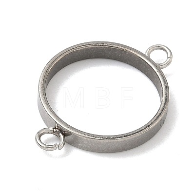 304 Stainless Steel Open Back Bezel Connector Charms STAS-B126-05C-P-1
