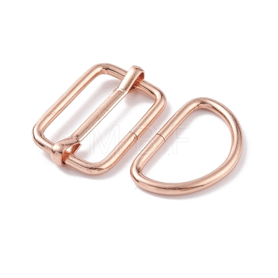 (Defective Closeout Sale: Rust) Zinc Alloy Buckle Clasps and Swivel Lobster Claw Clasps DIY-XCP0001-90-1