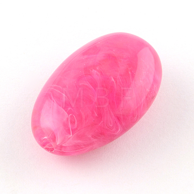 Oval Imitation Gemstone Acrylic Beads OACR-R033B-23-1