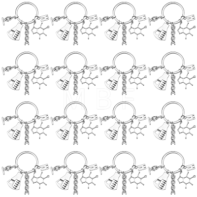 20Pcs Alloy Chemistry Theme Keychains KEYC-SC00036-1