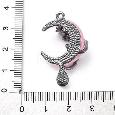 Alloy Rhinestone Pendants X-PALLOY-V002-04B-02-1