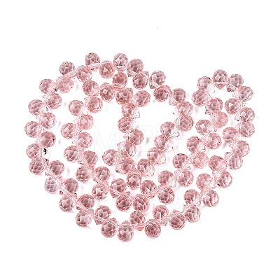 Transparent Glass Beads Strands GLAA-Q116-01A-B03-1
