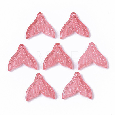 Transparent Spray Painted  Glass Pendants GLAA-S190-009A-1