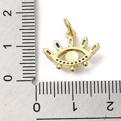 Brass Micro Pave Cubic Zirconia Pendants KK-E092-01G-02-1