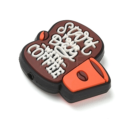 Coffee Theme Silicone Beads SL-CBACE28-01H-1