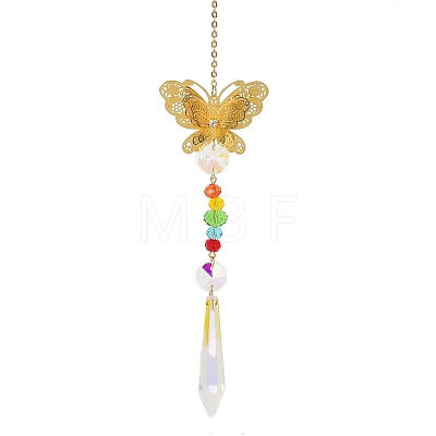 Hollow Alloy Hanging Ornaments HJEW-Q012-05D-1