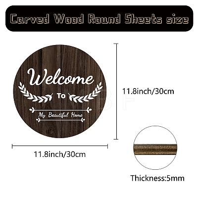 Printed Wood Round Sheets AJEW-WH0334-004-1