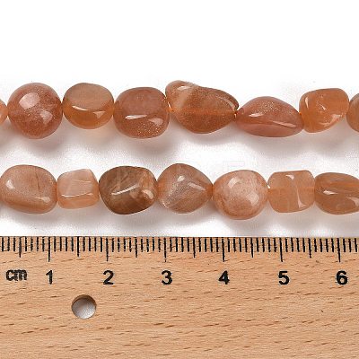 Natural Peach Moonstone Beads Strands G-P497-01E-69B-1
