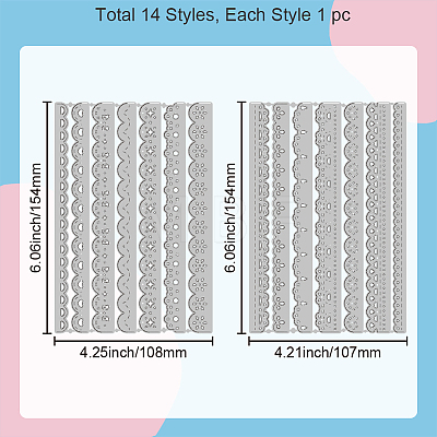 Lace Carbon Steel Cutting Dies Stencils DIY-WH0309-1874-1