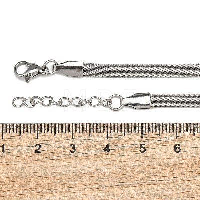Tarnish Resistant Stainless Steel Network Chains/Mesh Bracelets Bracelets BJEW-I274-13S-1