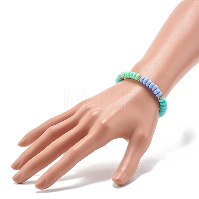 Handmade Polymer Clay Beads Stretch Bracelet for Kid BJEW-JB06870-1