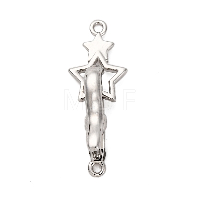 Brass Interlocking Clasps KK-C075-26P-1