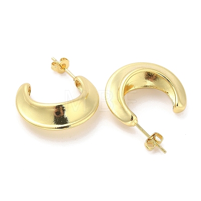 Brass Stud Earrings EJEW-M260-02G-1