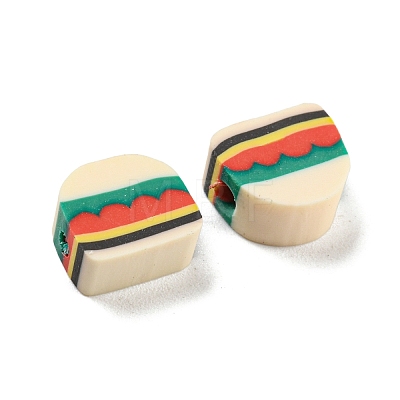 Handmade Polymer Clay Beads X-CLAY-E005-08-1