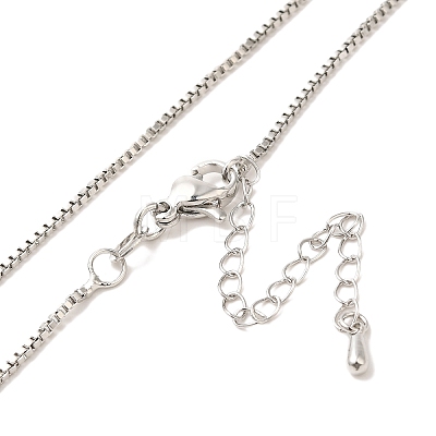 Brass Box Chain Necklaces NJEW-B119-07P-1