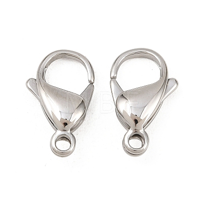 Tarnish Resistant 316 Surgical Stainless Steel Lobster Claw Clasps STAS-316-FL18A-1
