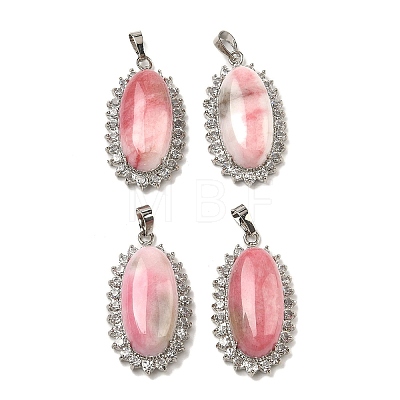 Dyed Natural White Jade Pendants G-XCP0001-53-1