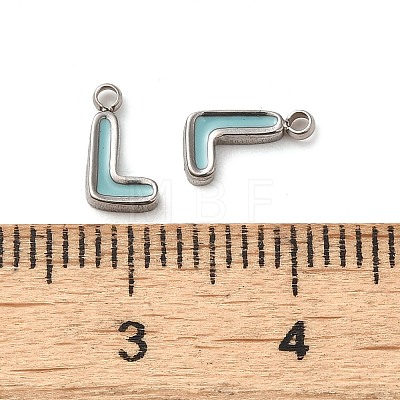 304 Stainless Steel Enamel Charms STAS-L022-292P-L-1