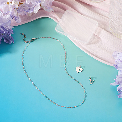 1Pc 304 Stainless Steel Cable Chain Necklaces NJEW-TA0001-24V-1