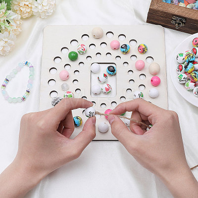 Wooden Bead Design Boards WOOD-WH0034-51-1