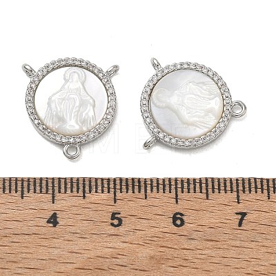 Brass Micro Pave Clear Cubic Zirconia Chandelier Component Links CU-CBA5585-03P-01-1