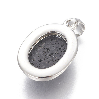 Natural Lava Rock Pendants G-L512-D12-1