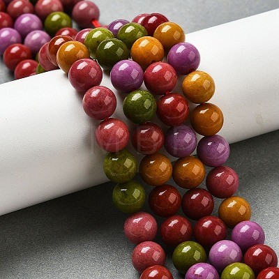 Dyed Natural Malaysia Jade Beads Strands G-G021-02B-18-1