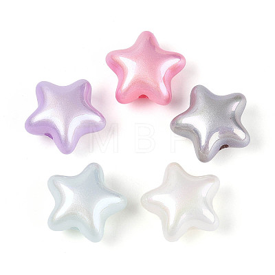 UV Plating Opaque Acrylic Beads SACR-T035-10M-1