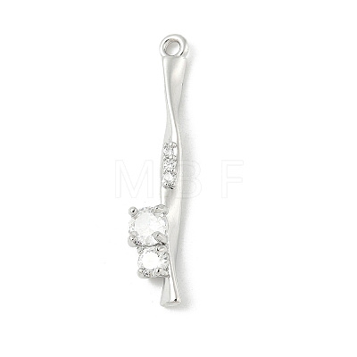 Brass Micro Pave Cubic Zirconia Pendants KK-M326-13A-P-1