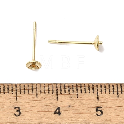 Brass Studs Earrings Finding KK-K383-01B-G-1