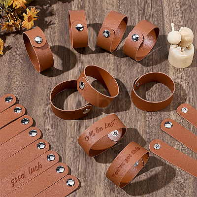 20Pcs PU Leather Wide Band Cord Bracelet BJEW-PH0004-74-1