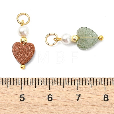 Natural & Synthetic Mixed Gemstone Pendants PALLOY-JF05818-1