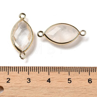 Natural Quartz Crystal Faceted Connector Charms G-K347-03G-14-1