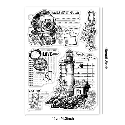 Custom Summer Theme PVC Plastic Clear Stamps DIY-WH0631-0047-1