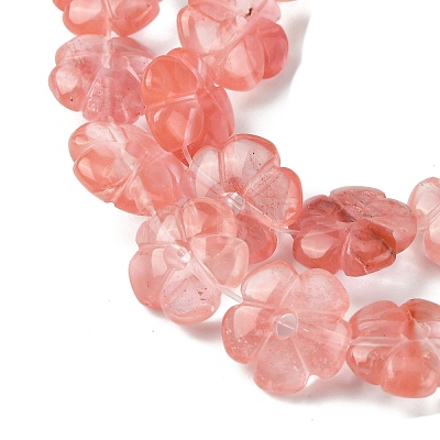 Cherry Quartz Glass Beads Strands G-H023-B10-01-1