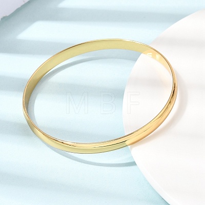 304 Stainless Steel Plain Bangles for Women Men BJEW-Z167-01G-03-1