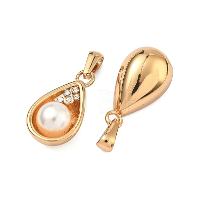 304 Stainless Steel & ABS Plastic Imitation Pearl Pendants STAS-C172-21G-1