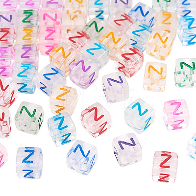 50Pcs Acrylic European Beads MACR-TADJ0001-13Z-1