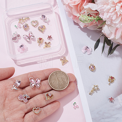 24Pcs Resin & Zinc Alloy Rhinestone Cabochons MRMJ-SP0001-42-1
