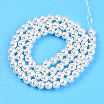 Baking Painted Pearlized Glass Pearl Bead Strands HY-N002-5mm-A12-1