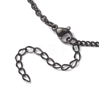 304 Stainless Steel Cable Chain & Curb Chain Slider Necklace Making AJEW-JB01534-1