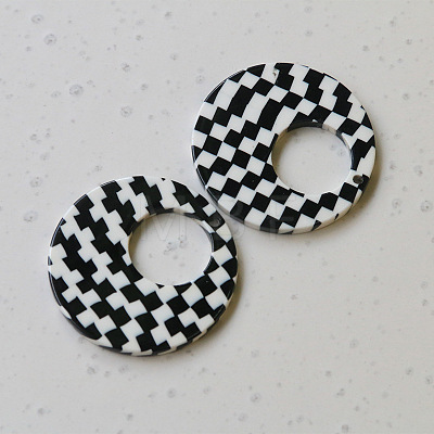 Acrylic Plaid Charm FIND-SZC0010-431-1