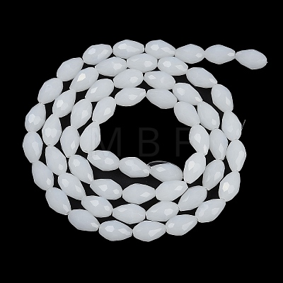 Electroplate Imitation Jade Glass Beads Strands EGLA-N013-J10mm-D03-1