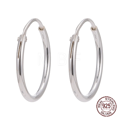 925 Sterling Silver Hoop Earring Findings STER-E062-05B-S-1