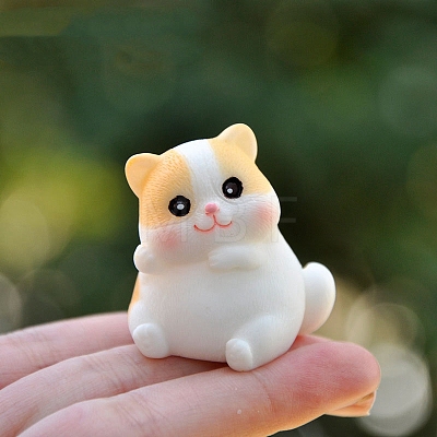 Cartoon Pattern Cat Resin Ornament PW-WG22480-02-1