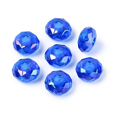 Independence Day Transparent Acrylic European Beads OACR-E033-25M1-1