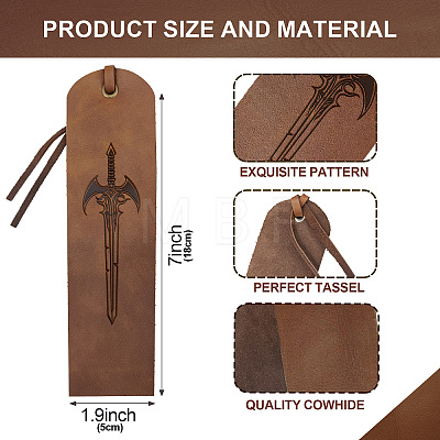 Cowhide Leather Labels AJEW-WH0386-0025-1