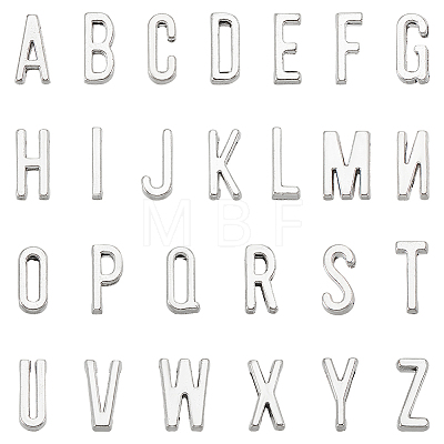 Tibetan Style Alloy Alphabet Slide Charms TIBEP-PH0004-49AS-1